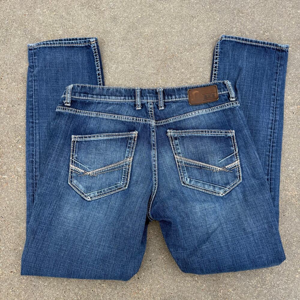 Buckle BKE Nolan 33L Straight Leg Blue Jeans AB2621 100% Cotton